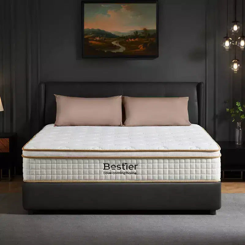 12 inch Twin Size Tencel Medium Hybrid Mattress; Plush Layer and Cooling Gel Memory Foam Mattress in a Box