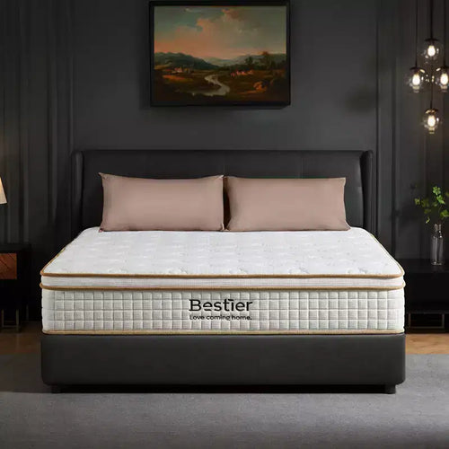 12 inch Twin Size Tencel Medium Hybrid Mattress; Plush Layer and Cooling Gel Memory Foam Mattress in a Box