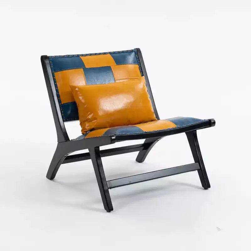 GDFStudio Uintah Scandinavian Faux Leather Upholstered Accent Chair