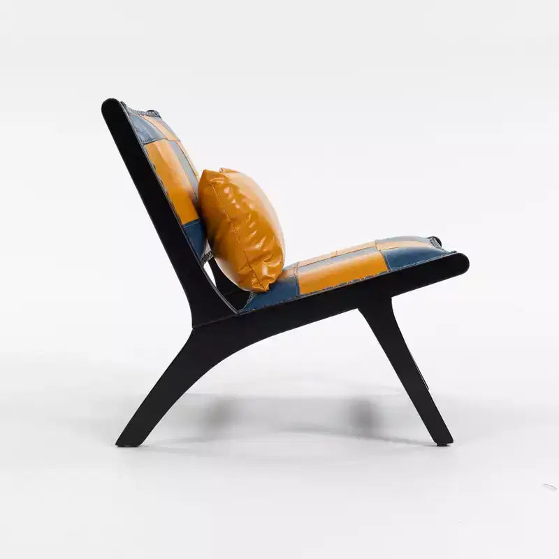 GDFStudio Uintah Scandinavian Faux Leather Upholstered Accent Chair