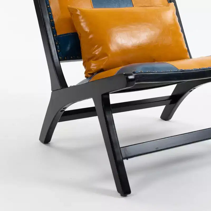 GDFStudio Uintah Scandinavian Faux Leather Upholstered Accent Chair