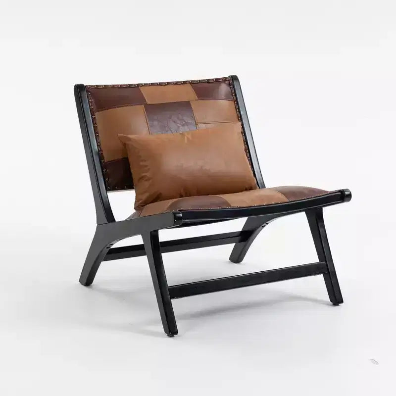 GDFStudio Uintah Scandinavian Faux Leather Upholstered Accent Chair