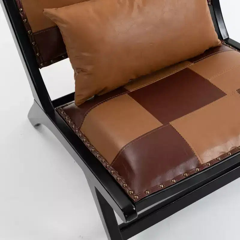 GDFStudio Uintah Scandinavian Faux Leather Upholstered Accent Chair
