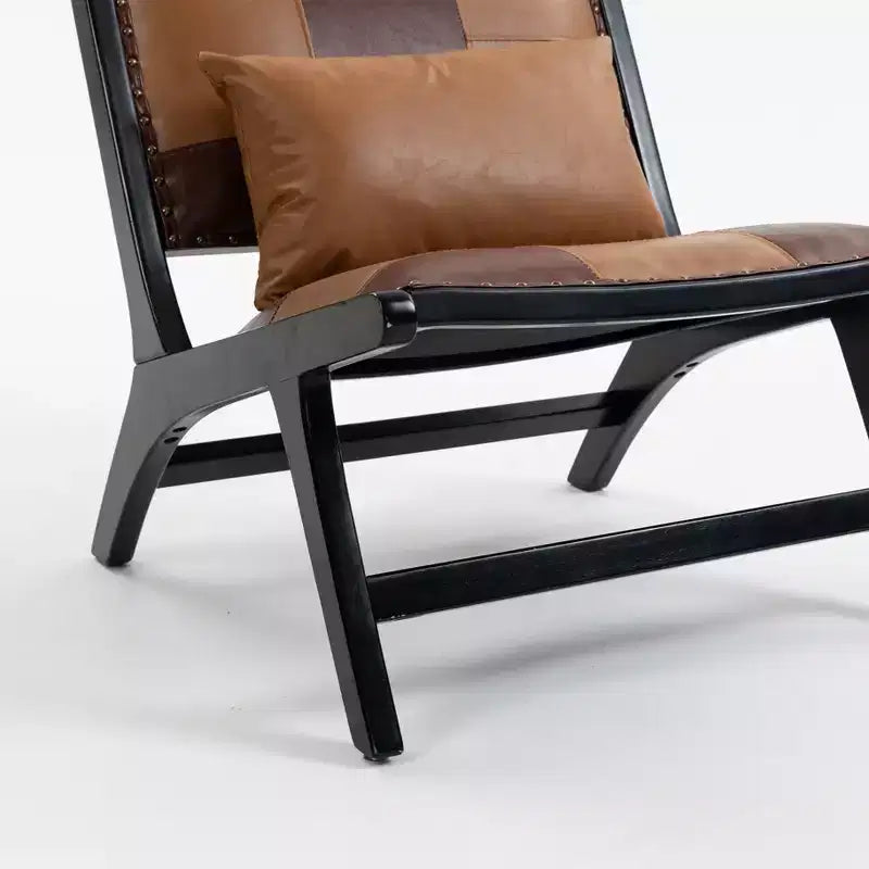 GDFStudio Uintah Scandinavian Faux Leather Upholstered Accent Chair