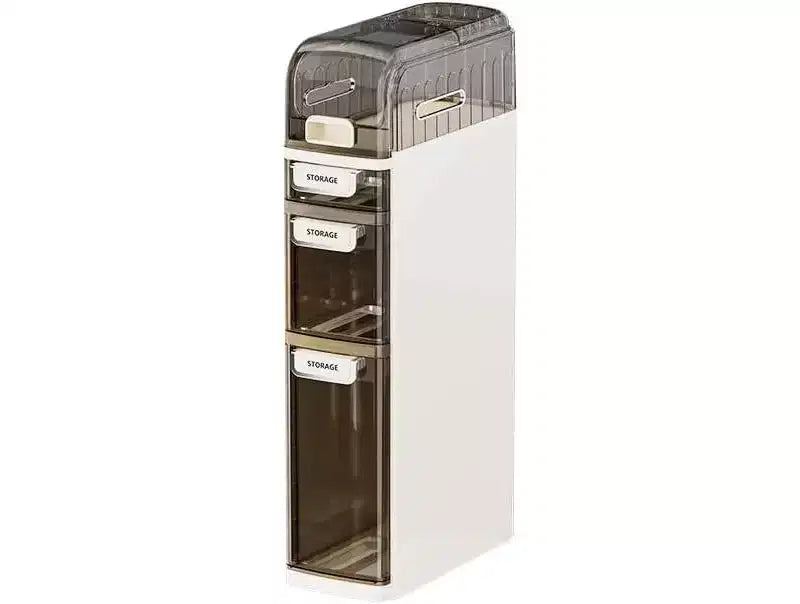 4-Tier Slim Storage Cabinet Wide Freestanding Organizer with; for Bathroom; Kitchen;