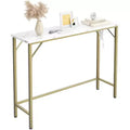 39.3 Narrow Console Table; Black Sofa Table with Outlets; Behind Couch Table ; 2 Tier Entry Hallway Table for Entryway;Living Room; Foyer; Office
