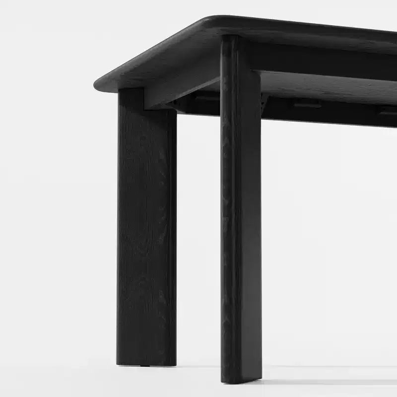 67 Inch Black Square Dining Table For Multiple People Dining At The Same Time; Suitable For Both Dining And Living Rooms