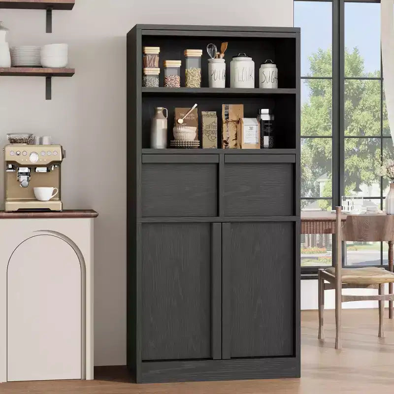 Tall Bathroom Cabinet; Floor Storage Cabinet with Doors & 2 Drawers; 51 H Bathroom Organizer Cabinet Freestanding for Bathroom; Living Room; Kitchen