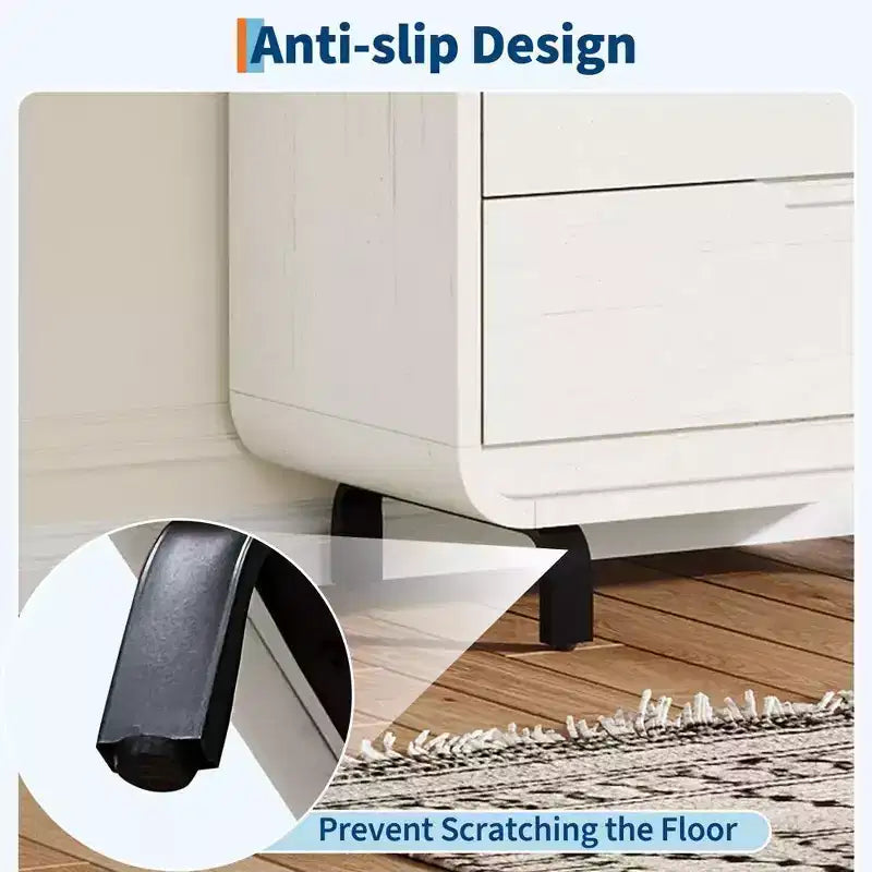 Modern Wood Dresser with Metal Legs: Natural Wood Chest of Drawers featuring Rounded Corners & Anti-Tip Kit for Bedroom Safety.