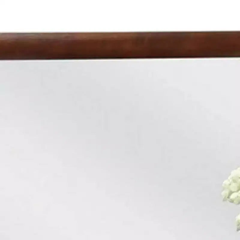 Royal Hampton Dresser Vanity Mirror; 40 Inch Dark Cherry Brown Solid Wood