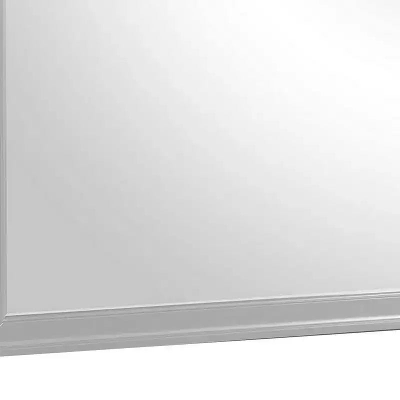 Royal Hampton Dresser Mirror; 38 Inch Square Frame; Farmhouse Gray Solid Wood
