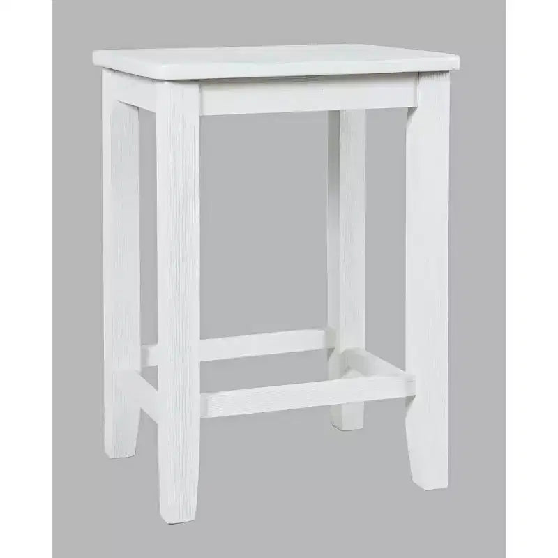 Jofran; Eastern Tides Coastal Wire-Brushed Wood Backless Counter Barstool (Set of 2)