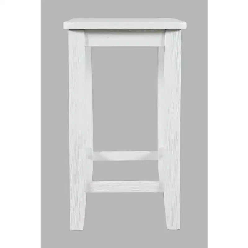 Jofran; Eastern Tides Coastal Wire-Brushed Wood Backless Counter Barstool (Set of 2)