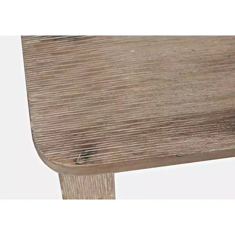 Jofran; Eastern Tides Coastal Wire-Brushed Wood Backless Counter Barstool (Set of 2)