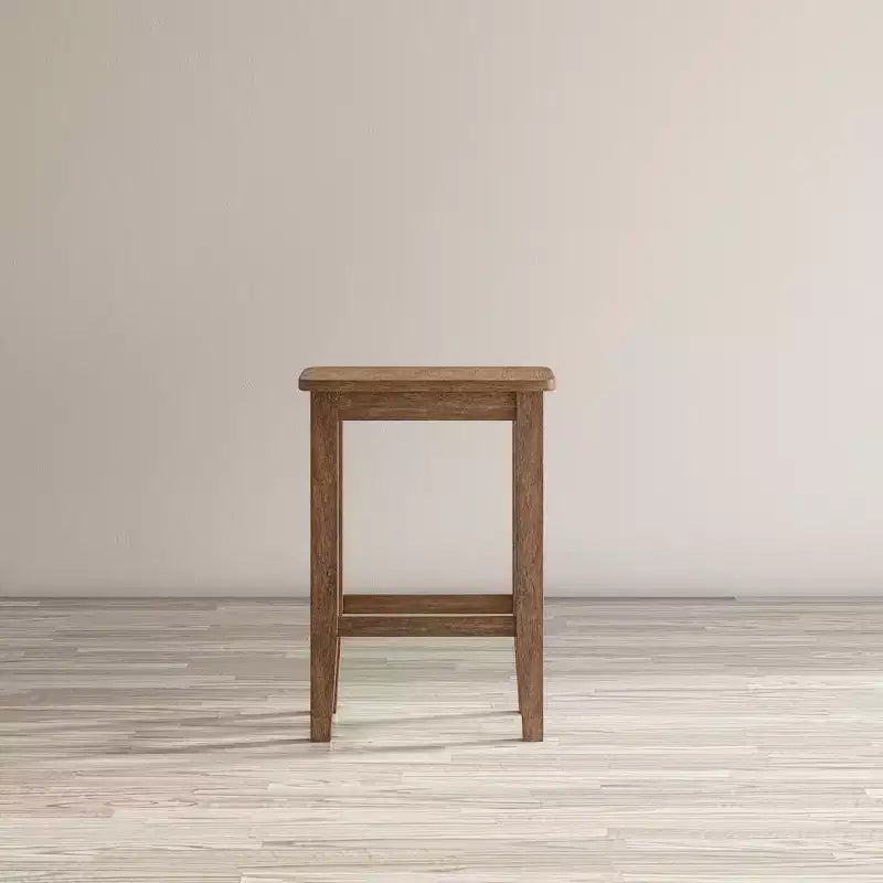 Jofran; Eastern Tides Coastal Wire-Brushed Wood Backless Counter Barstool (Set of 2)