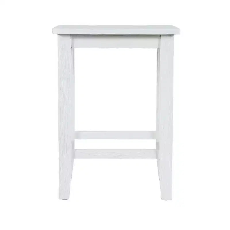 Jofran; Eastern Tides Coastal Wire-Brushed Wood Backless Counter Barstool (Set of 2)