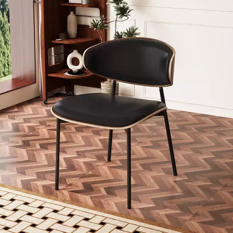 Luck Live Modern 2-Pack Contemporary Dining Chairs with Metal Frame; Soft Upholstered Seat & Back