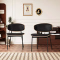 Luck Live Modern 2-Pack Contemporary Dining Chairs with Metal Frame; Soft Upholstered Seat & Back