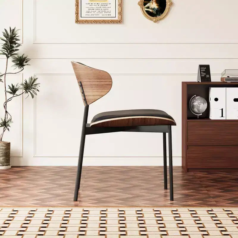 Luck Live Modern 2-Pack Contemporary Dining Chairs with Metal Frame; Soft Upholstered Seat & Back