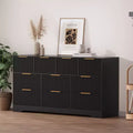 Fluted Dresser for Bedroom with 10 Drawers; 59 Wide Modern Chest of Drawers; Dresser TV Stand Wooden Closet for Living Room; Hallway