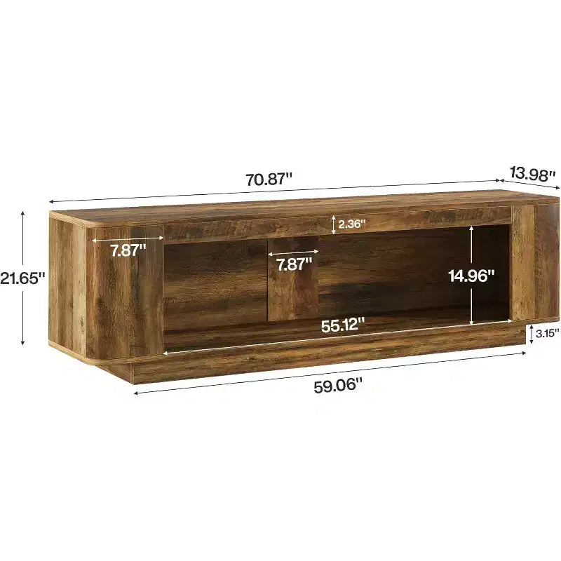 Lantine 70.9-Inch TV Stand; Media Console Entertainment Center for 65/70/75/80-Inch TVs; Television Console Table for Living Room