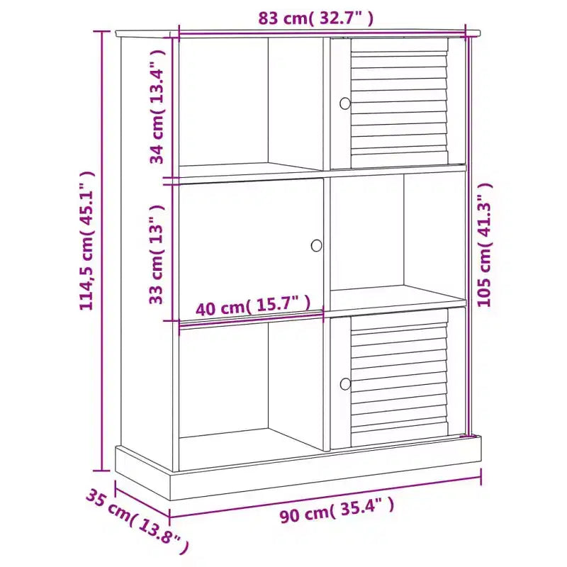 vidaXL Bookcase White