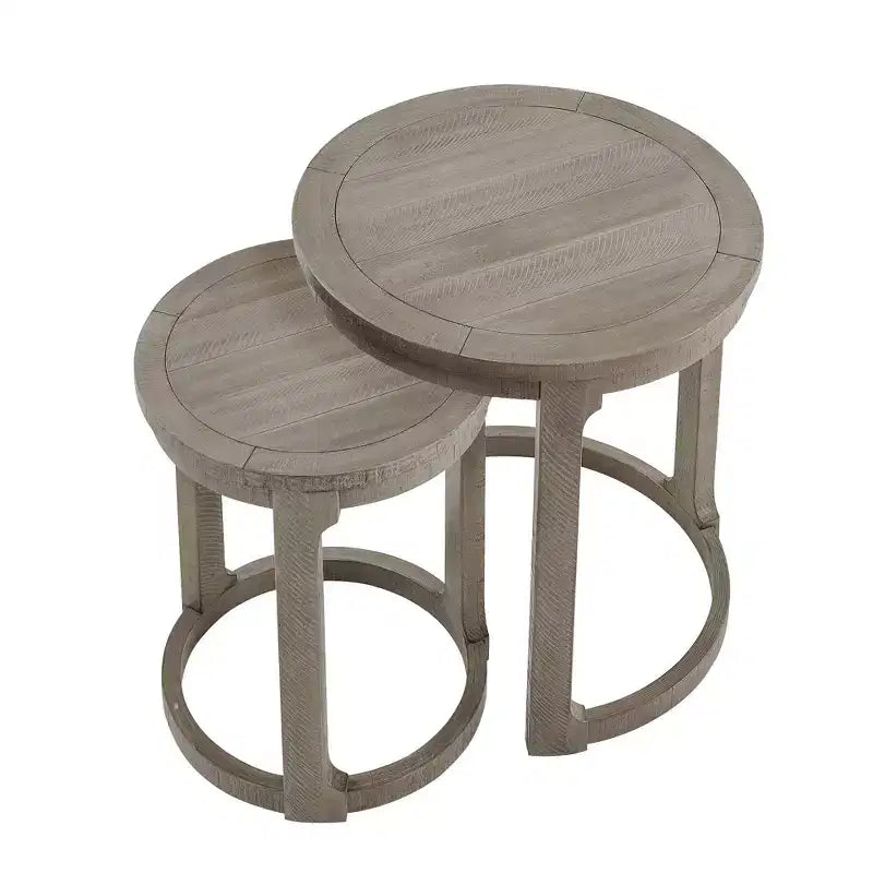 GDFStudio Uvella Traditional Round Nesting Table Set
