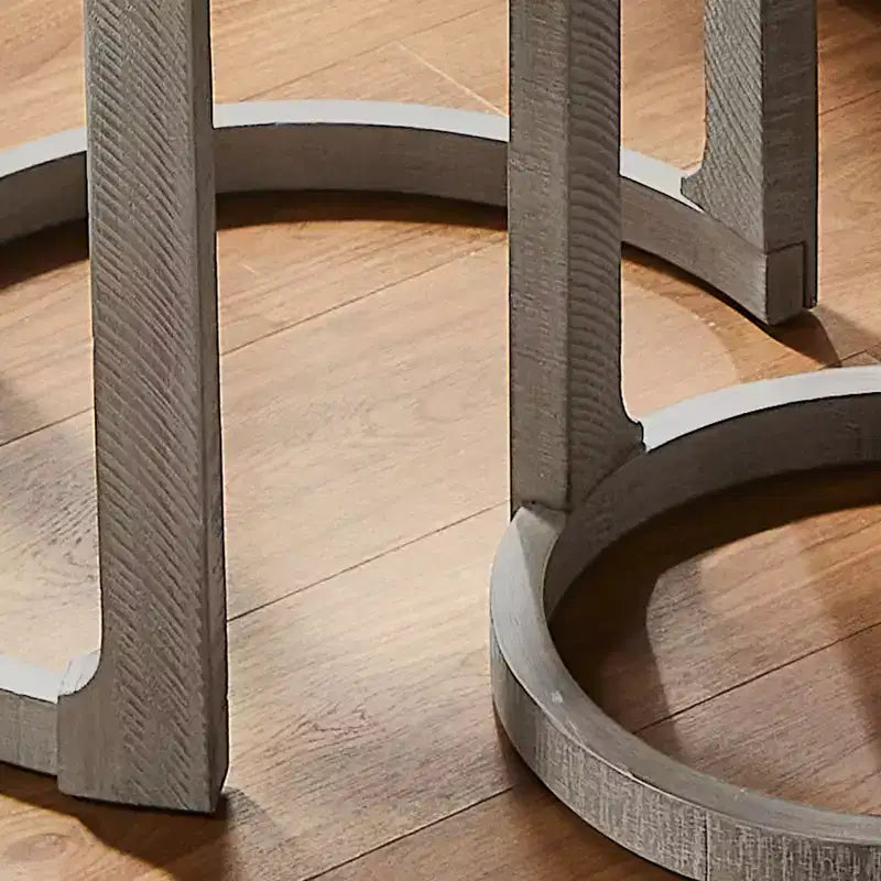 GDFStudio Uvella Traditional Round Nesting Table Set
