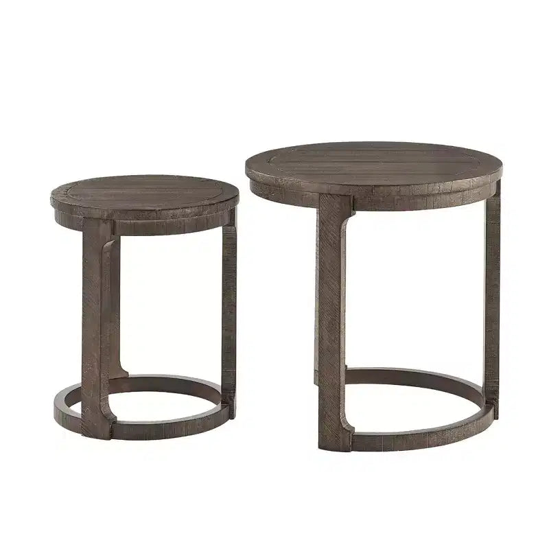 GDFStudio Uvella Traditional Round Nesting Table Set