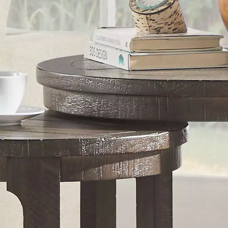GDFStudio Uvella Traditional Round Nesting Table Set