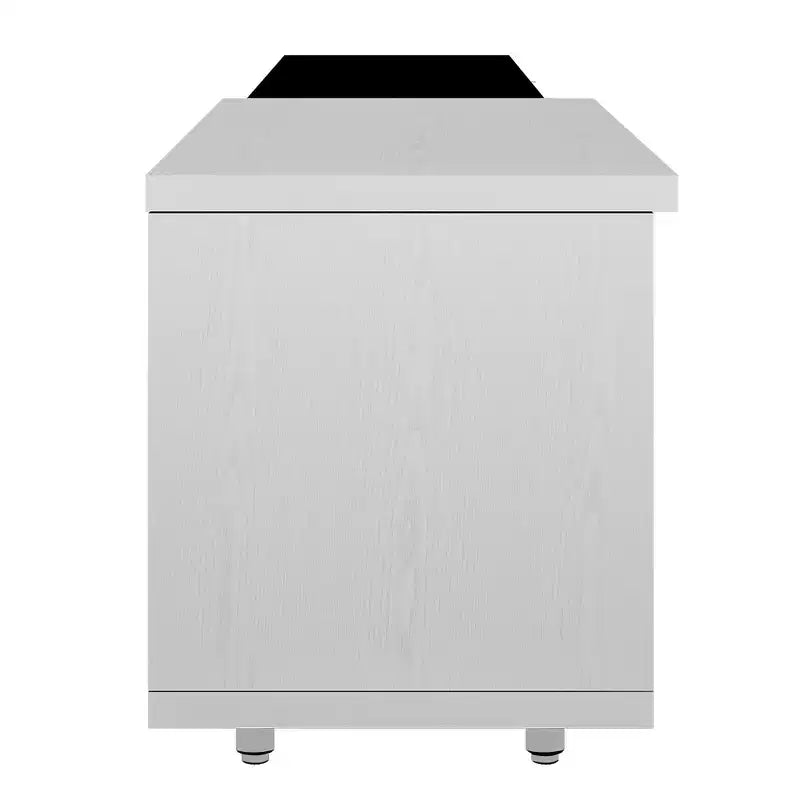 Modern TV Stand for 80 TVs; Wood TV Storage Cabinet with 3 Drawers; Entertainment Center Media Console with Adjustable Feet and Open Shelf