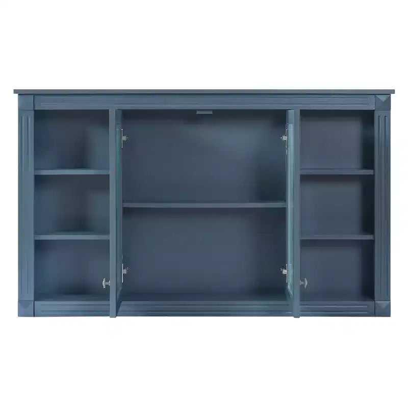 Whisen 47 Bathroom Mirror Storage Cabinet; Wall Mounted Medicine Cabinet with Adjustable Shelf
