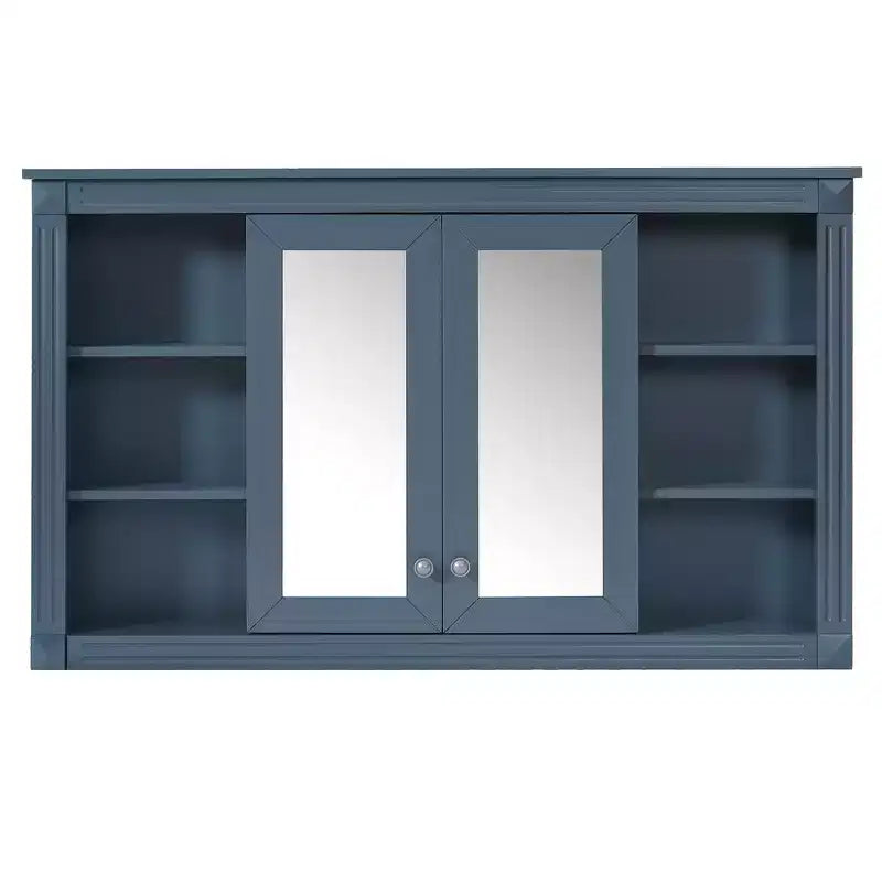 Whisen 47 Bathroom Mirror Storage Cabinet; Wall Mounted Medicine Cabinet with Adjustable Shelf