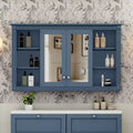 Whisen 47 Bathroom Mirror Storage Cabinet; Wall Mounted Medicine Cabinet with Adjustable Shelf