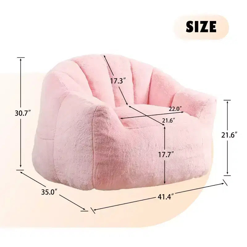 TUYOHW Beanbag Chair with Armrests;High-Density Memory Foam-Filled Lounger;Large Lazy Sofa for Adults Living Room;Removable and Washable Cover