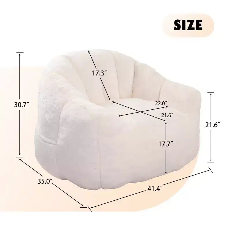 TUYOHW Beanbag Chair with Armrests;High-Density Memory Foam-Filled Lounger;Large Lazy Sofa for Adults Living Room;Removable and Washable Cover