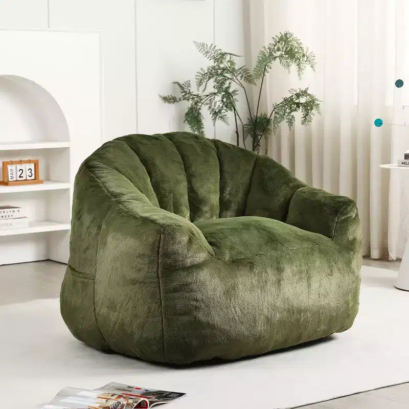 TUYOHW Beanbag Chair with Armrests;High-Density Memory Foam-Filled Lounger;Large Lazy Sofa for Adults Living Room;Removable and Washable Cover