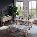 Ink+Ivy Set of 2 Sonoma Dining Side Chair Natural/Gray: Upholstered; Wood Frame; Foam Cushion