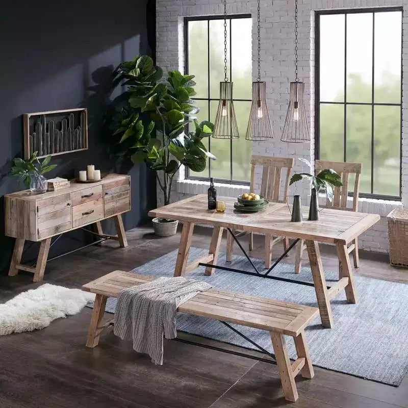 Ink+Ivy Set of 2 Sonoma Dining Side Chair Natural/Gray: Upholstered; Wood Frame; Foam Cushion