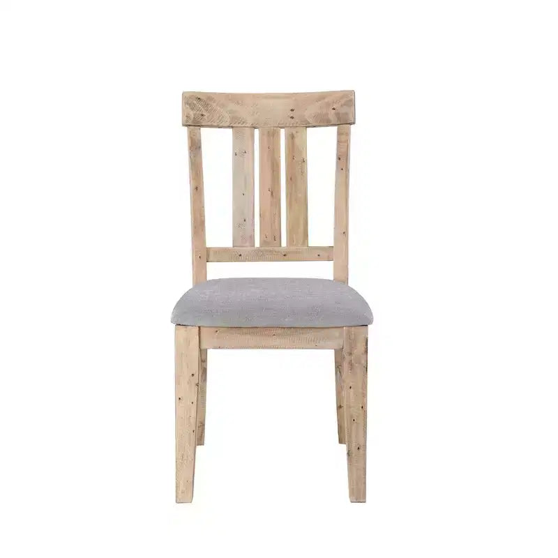 Ink+Ivy Set of 2 Sonoma Dining Side Chair Natural/Gray: Upholstered; Wood Frame; Foam Cushion