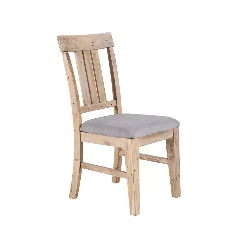 Ink+Ivy Set of 2 Sonoma Dining Side Chair Natural/Gray: Upholstered; Wood Frame; Foam Cushion