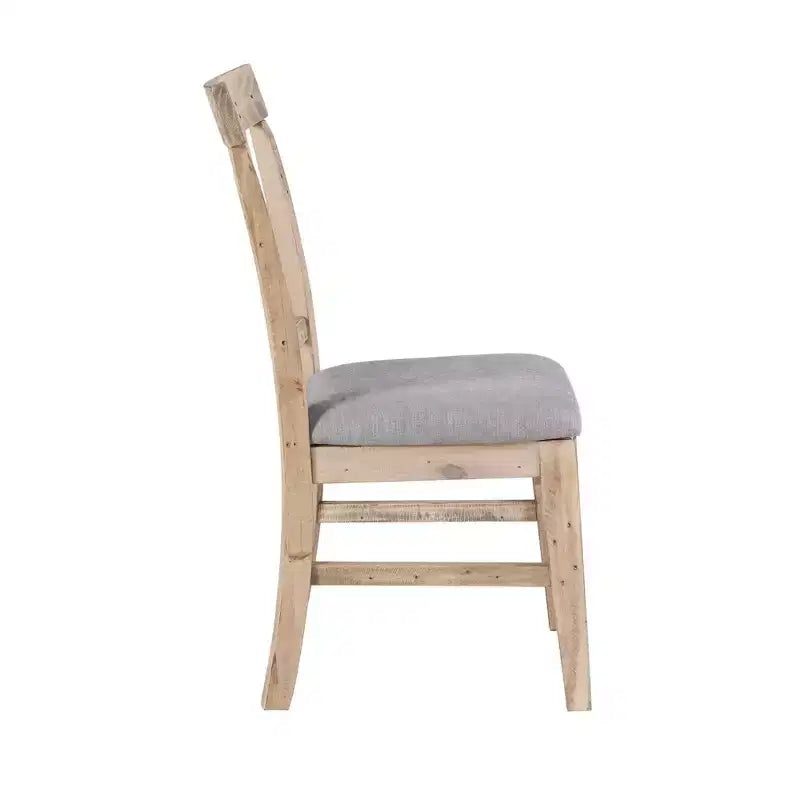 Ink+Ivy Set of 2 Sonoma Dining Side Chair Natural/Gray: Upholstered; Wood Frame; Foam Cushion