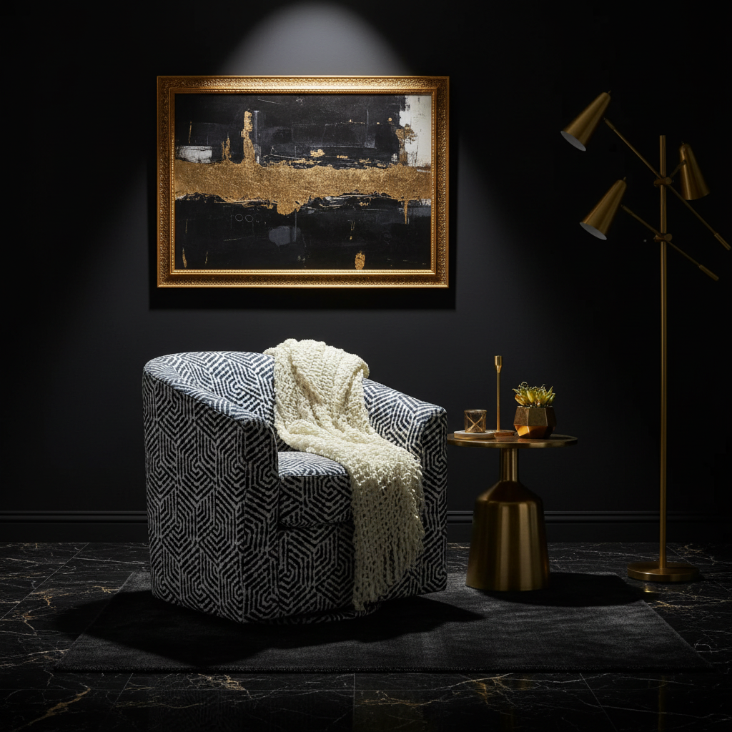 Chaise baquet en bois rembourrée