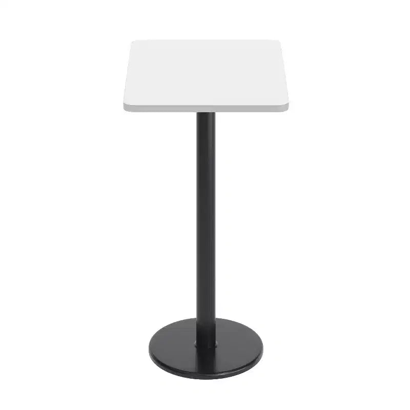 Flash Furniture 24'' x 30'' Rectangular Laminate Table Top with 18'' Round Bar Height Table Base