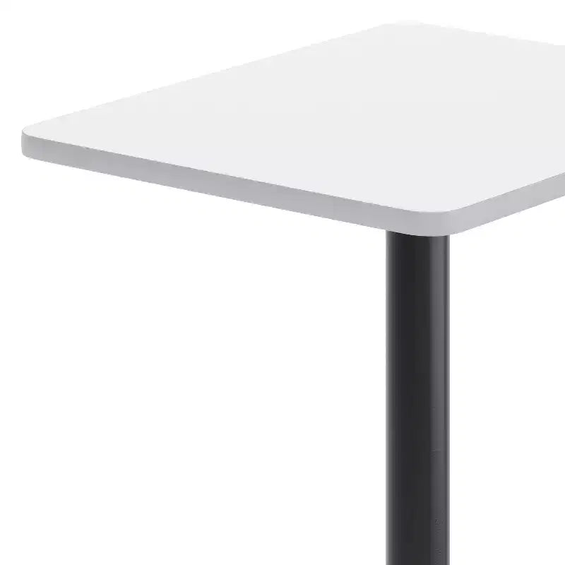 Flash Furniture 24'' x 30'' Rectangular Laminate Table Top with 18'' Round Bar Height Table Base