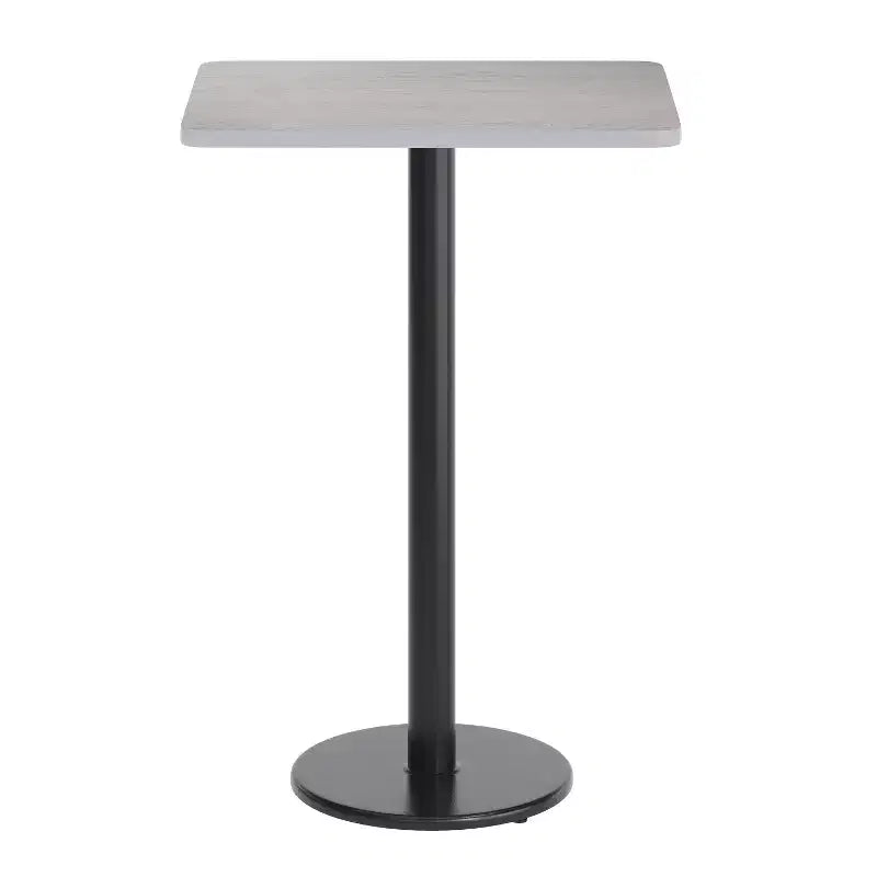 Flash Furniture 24'' x 30'' Rectangular Laminate Table Top with 18'' Round Bar Height Table Base