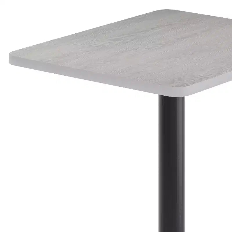 Flash Furniture 24'' x 30'' Rectangular Laminate Table Top with 18'' Round Bar Height Table Base
