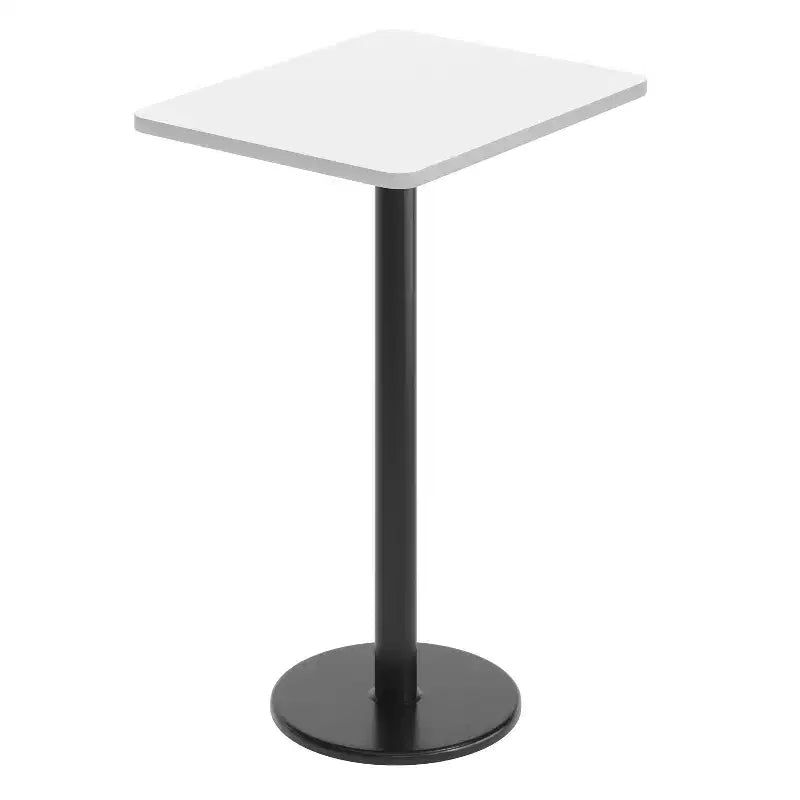 Flash Furniture 24'' x 30'' Rectangular Laminate Table Top with 18'' Round Bar Height Table Base