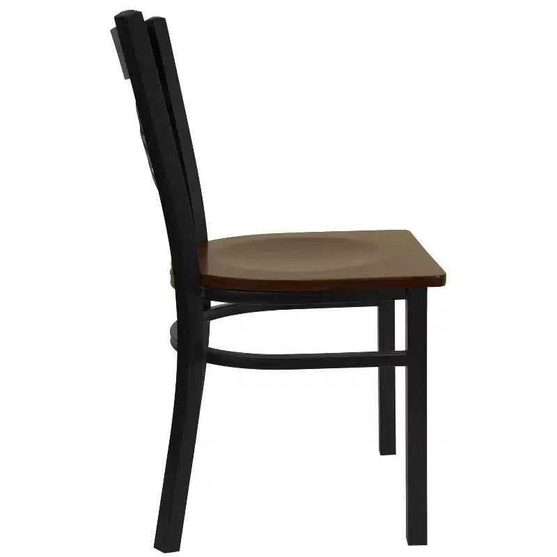 Flash Furniture Black ''X'' Back Metal Restaurant Chair