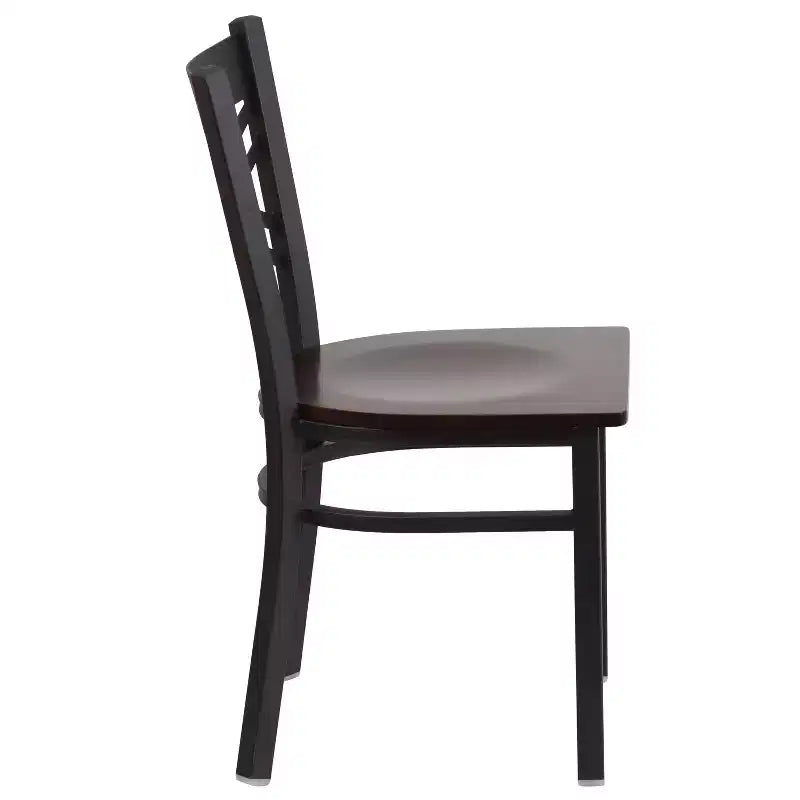 Flash Furniture Black ''X'' Back Metal Restaurant Chair